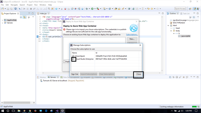 Azure Manage Subscription