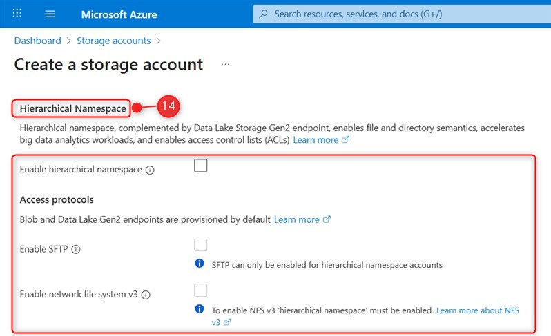 Hierarchical Namespace
