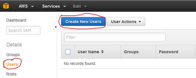Create new users