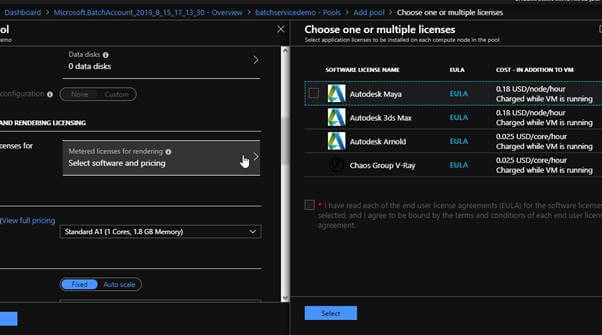 Deploying An Azure Batch Job From Azure Portal
