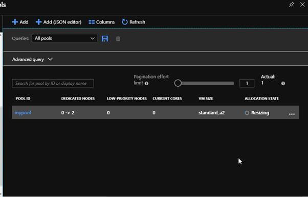 Deploying An Azure Batch Job From Azure Portal