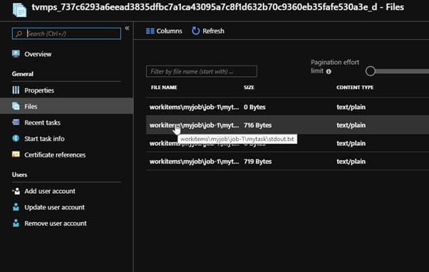 Deploying An Azure Batch Job From Azure Portal