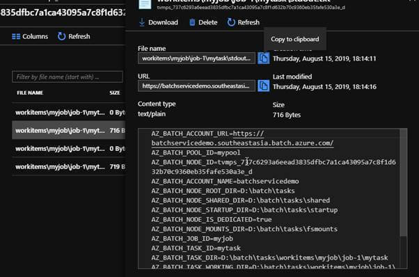 Deploying An Azure Batch Job From Azure Portal