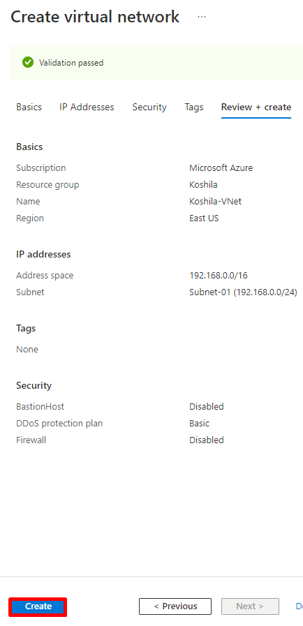 Deploying Azure Virtual Network