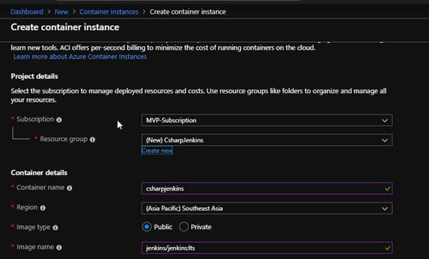 Deploying Jenkins Containers With Azure Container Instances