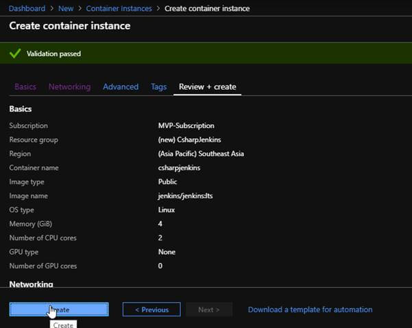 Deploying Jenkins Containers With Azure Container Instances