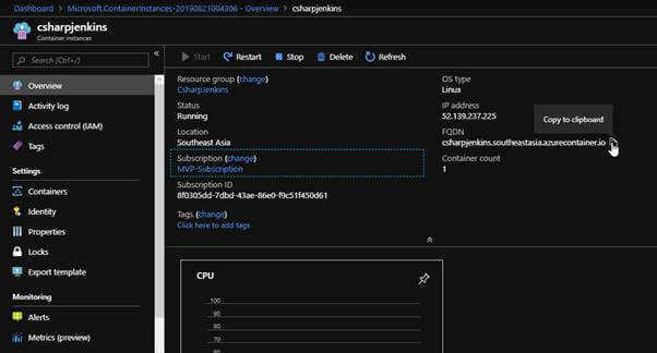 Deploying Jenkins Containers With Azure Container Instances