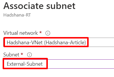 Deploying Route Table in the Azure