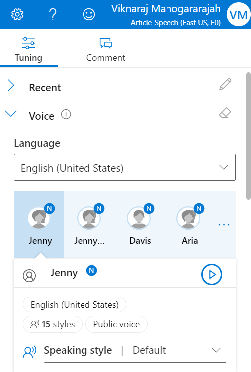 Deploying Text to Speech service using Azure Cognitive Services