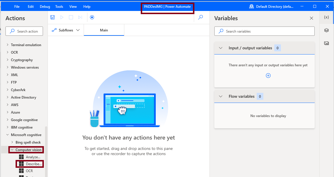 Describe Image Action In Microsoft Computer Vision Cognitive Service ...
