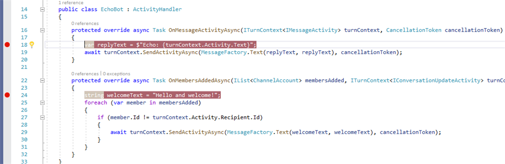 Design And Develop A Greeting Bot using Microsoft Bot Framework On VS2019 Community Version
