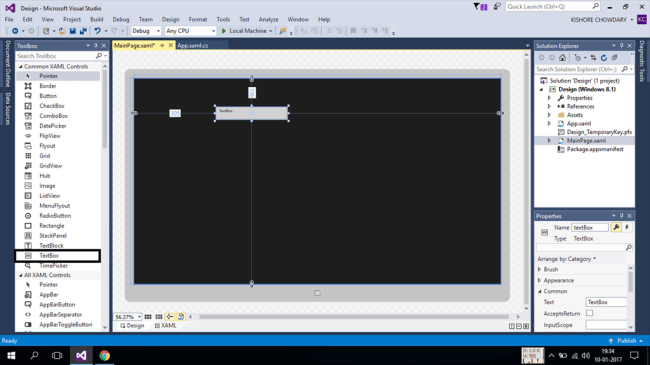 Designing Application Using Microsoft Visual Studio