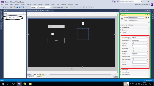 Designing Application Using Microsoft Visual Studio