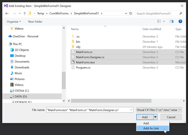 Designing WinForms For .NET Core 3.0