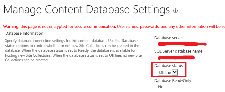 Detach And Attach Content Database From One SPFarm To Another SPFarm