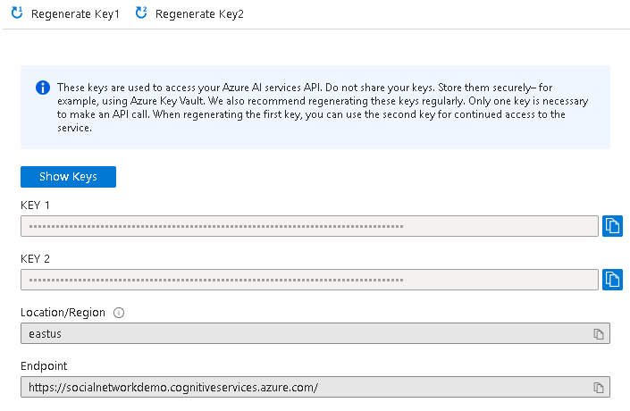 Generate key- Show key