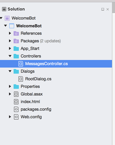 Visual studio bot