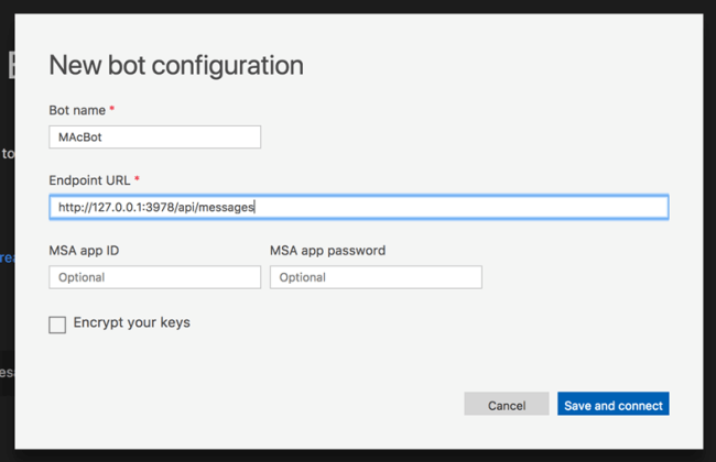 New Bot Configuration