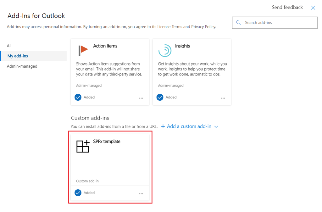 Develop Outlook Add-ins with SharePoint Framework