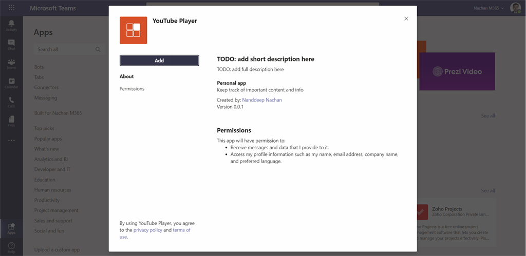 Develop Task Modules For MS Teams With Yo Teams