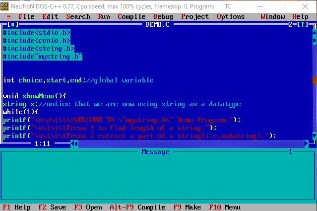 Developing A String Type In C