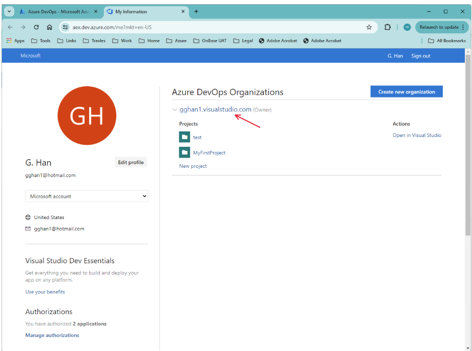 Azure DevOps Organizations