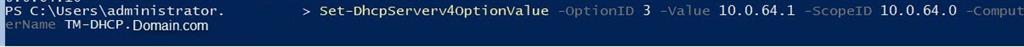 DHCP Role On Windows 2019 Core