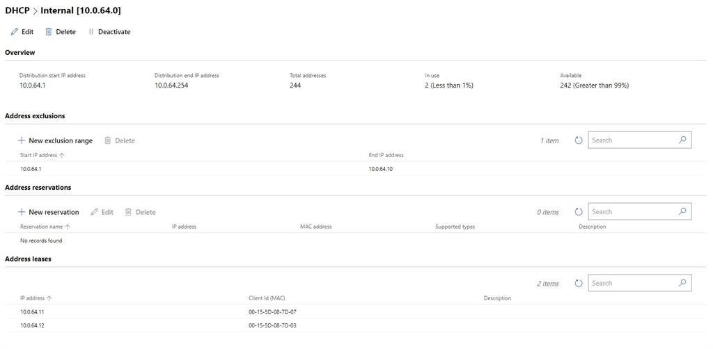 DHCP Role On Windows 2019 Core
