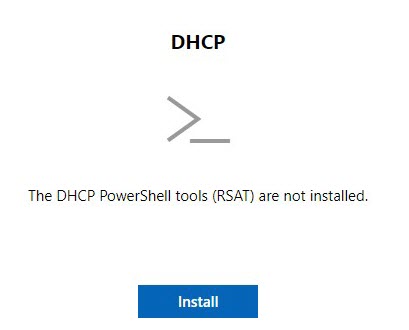 DHCP Role On Windows 2019 Core