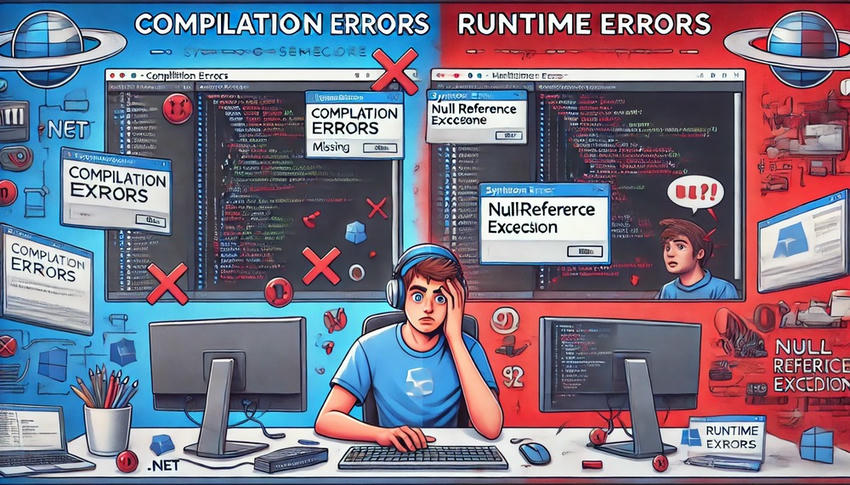Difference Between Compilation and Runtime Errors in .NET