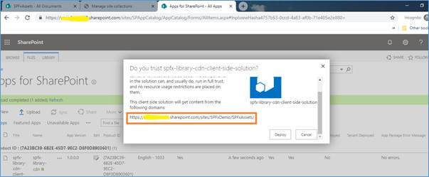 Different CDN options for SharePoint Framework Web Part