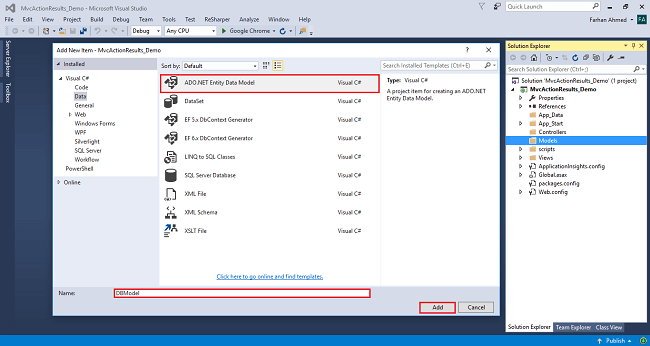 Different Types Of ActionResult In MVC