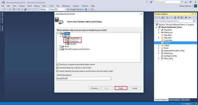 Different Types Of ActionResult In MVC