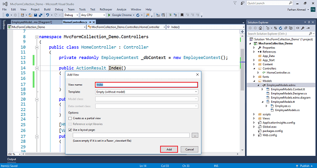Different Way Of Model Binding In ASP.NET MVC