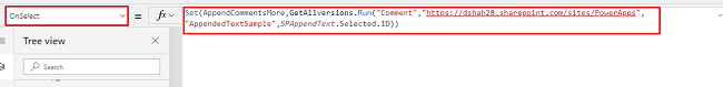 Display Appended Comments Version History from SharePoint List on PowerApps