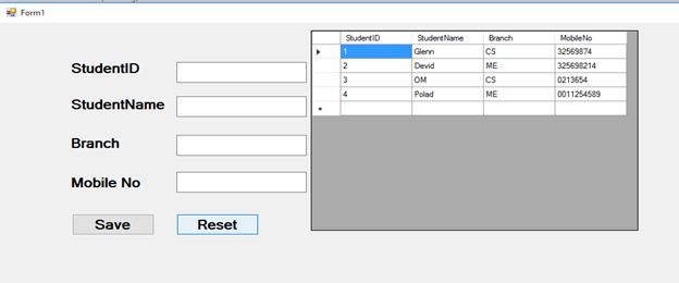 Display Data In A DataGridView C# 6