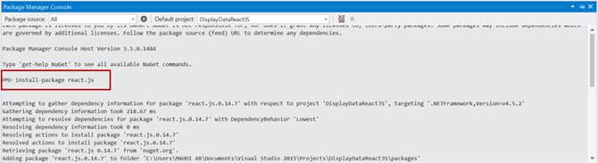 install-package react.js