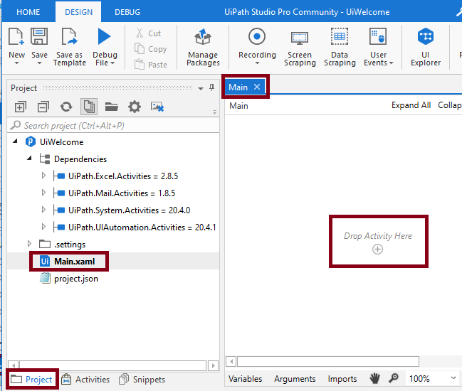 Display Welcome Message Using UiPath Studio