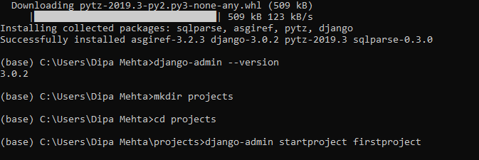 Django - Environment Setup With First App