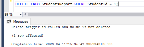 DML Trigger in SQL Server