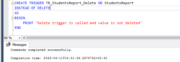 DML Trigger in SQL Server