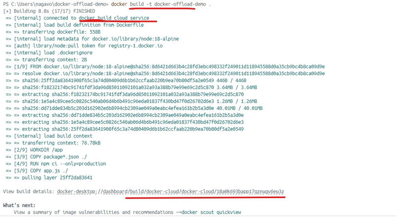 Build happens on cloud infrastructure