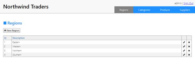 List Page with GridView control