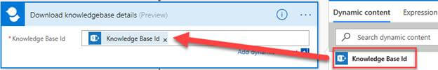 Download Knowledgebase Details using Cognitive Service and Microsoft Flow