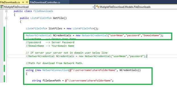 Downloading File From External Server Using Credential In ASP.NET MVC