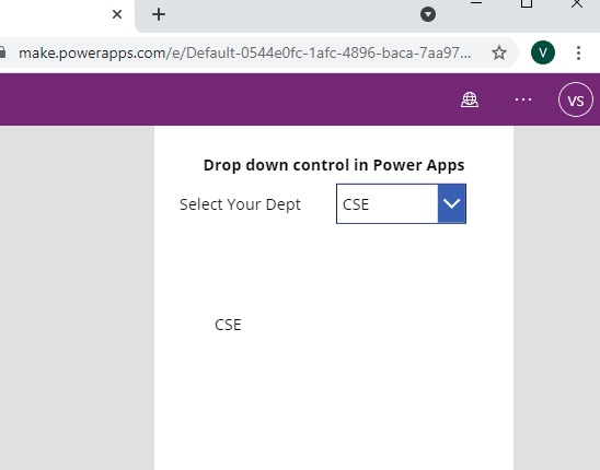 Drop Down Control In Power Apps