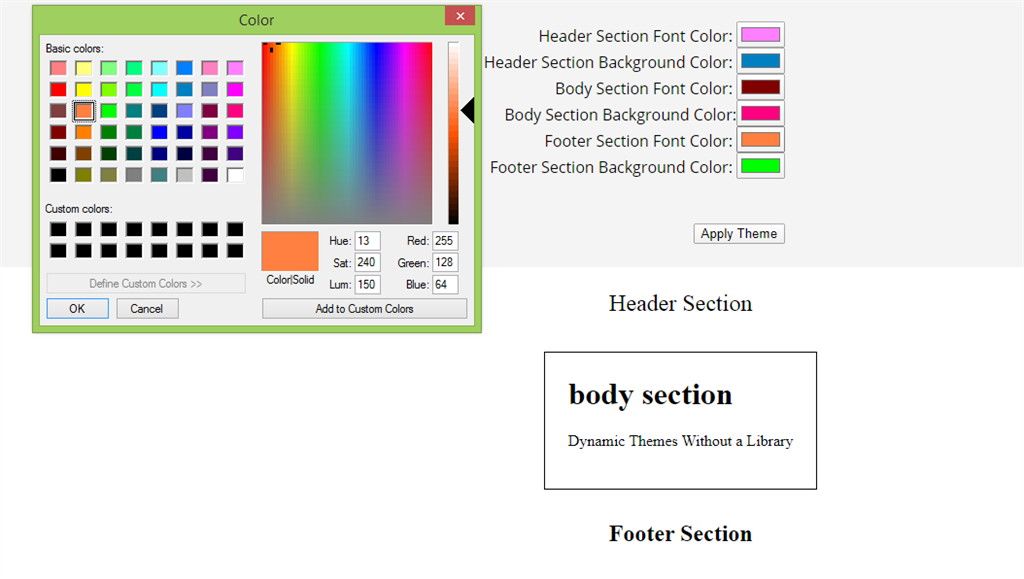 Dynamic Themes Without A Library In Angular
