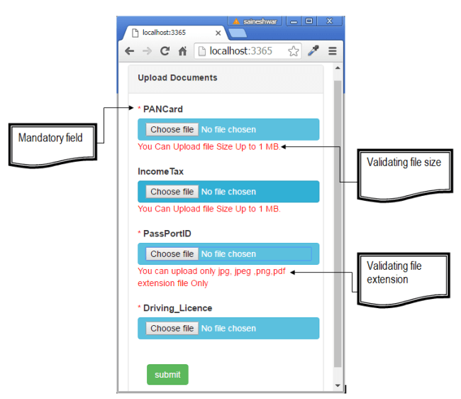 Upload View with all functionality