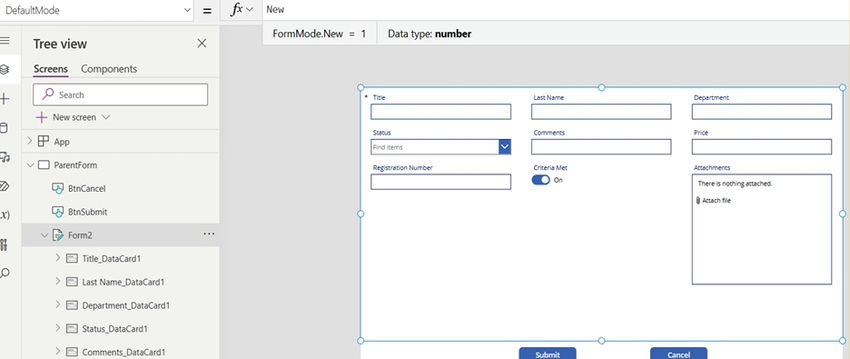 Create SharePoint New or Edit Form Using PowerApps