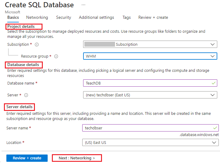Build Single Database In Azure